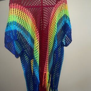 Colorful Crochet Poncho